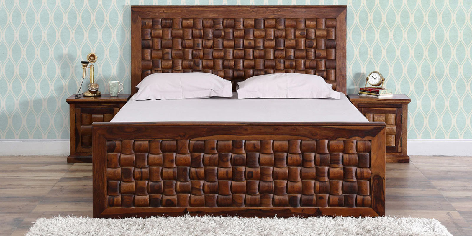 Toronto Wooden Bed Queen Size